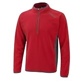 Gamma Men's Polartec 100 Fleece Zip Neck (L, BRIGHT RED)
