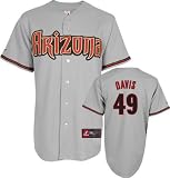 Connor Jackson Jackson Jersey: Adult 2010 Majestic Road Grey Replica #34 Arizona Diamondbacks Jersey
