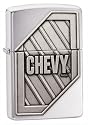 Zippo Brushed Chrome, Chevy Bars Emblem