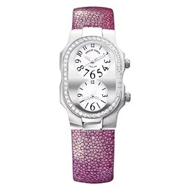 Philip Stein Teslar Womens Diamond Purple Galuchat Strap Watch 1D-G-FW-GPR
