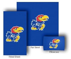 Kansas Jayhawks Bed Sheet Set (Twin/XL) - NCAA College Athletics
