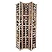 Designer Wine Rack Kit - 4 Column Curved Corner Wine Rack w/ Display (Redwood Midnight B