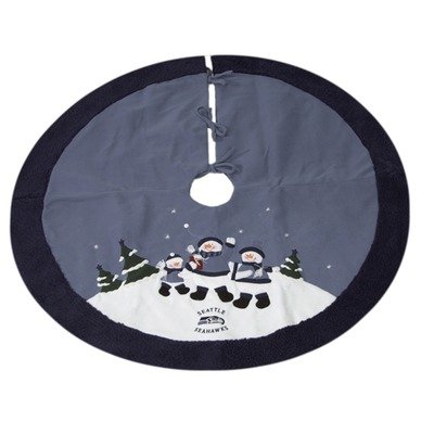 Snowman Christmas Tree Skirt - Seattle Seahawks