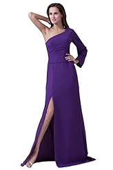 Charmeuse/Chiffon One Shoulder Evening Dress 