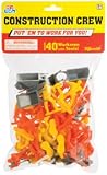 Construction Crew Playset: 40 Worker 2 inch Plastic Figures with Tools