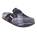 Women's Claudine Clog Slippers - Black Plaid