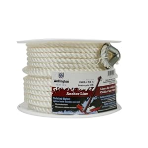 Click here to buy Wellington N1832U0150 Twisted Nylon Anchor Line, 1 2 by 150-Foot.