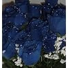 84 Silk Rose Flowers w/Raindrops - Wedding Flowers - Bridal/Floral - Royal Blue