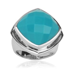 ELLE Turquoise Sterling Silver Ring, Size 5