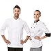 White chef uniforms unisex long and short sleeve coat catering jackets