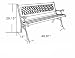 DC America SLP408-BRMP Mesh Resin Park Bench, Cast Iron Legs, Rust Free Resin Back, and Hardwood Slats, Rust Resistant Bronze Finish