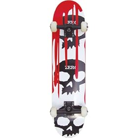 Zero 3 Skull Blood Complete Skateboard (White, 7.75-Inch) by 