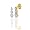 14k Yellow Gold 3-Stone Round Shared Prong Earrings (1/2 cttw, I-J Color, I1-I2 Clarity)