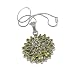 Handcrafted Jewelry Pendant with Chain Silver Peridot Gemstone 1.75 inches