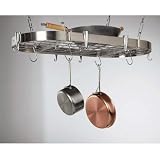 Concept Housewares Oval Stainless Steel Pot Rack