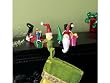 Pack of 4 Christmas Whimsy Santa Claus & Elf Christmas Stocking Holders 8"