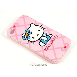 Pink Hello Kitty Hard Back Cover Case for IPhone 4 4th Generation 4G Exclusively Supplied by Smile Case