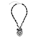 Schmuck-Art Damen-Halskette Wies'n SpatzlClassic silber schwarz  27.5 cm 28328