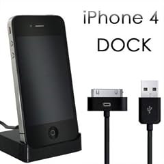 Rydges� RMT-DS4B02 iPhone Dockingstation Ladestation Basisstation f�r Apple iPhone 4 / 4S Schwarz inkl. USB Datenkabel mit Line OUT