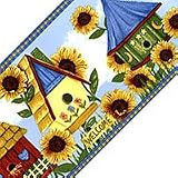 Birdhouse - Birds &amp; Sunflowers - Wall Paper Border
