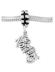 Sterling Silver Music Measure Dangle Bead Charm