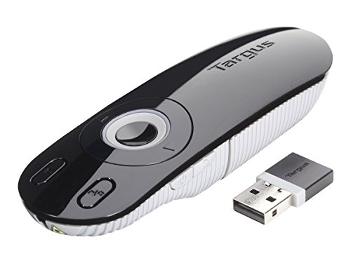 Targus Laser Presentation Remote with Keylock, Range Up to 50 Feet, USB, Black/Gray, AMP13US