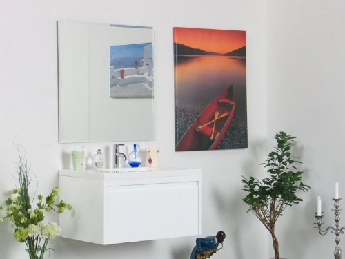 Badezimmer Monza Badmöbel Unterschrank Waschbecken Spiegel hochglanz weiß Neu