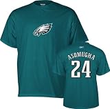 Nnamdi Asomugha Philadelphia Eagles Green Reebok Name & Number T-Shirt