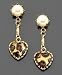 Betsey Johnson Leopard Heart Drop Earrings
