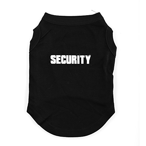 Pecute Cotton Black Pet Dog Puppy Cat T-Shirt Clothes with Letters Vest Apparel Costume (XS)