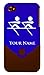 Personalized Case/Cover for iPhone 4/4S - ROWING CREW, ROW - Laser Engraved for Free