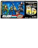 G.I. Joe DVD Battles Series 3 Pack Set 4 Inch Tall Action Figure (Set 2 of 5) with The Revenge of Cobra DVD, Lady Jaye, Destro, Roadblock, Weather Dominator, Strangler Vines, 1 M.A.S.S Device piece Plus Weapons and Accessories