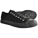 Blue Banana Black Canvas Shoes With Laces (Black)