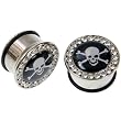 Steel Plug with Pirate Logo 11/16" - Sold as Individual