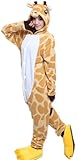 Sunrise Adult Giraffe Onesie Costume Kigurumi Pajamas (Medium, Giraffe)