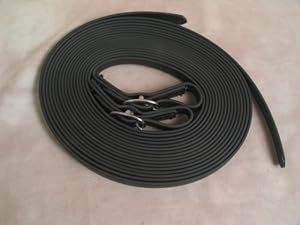 Beta Biothane Driving Lines Single Horse 3/4 Inch Buckle Black