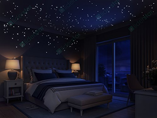 Glow In The Dark Stars Wall Stickers, 252 Dots and Moon for Starry Sky, Perfect For Kids Room ,Beautiful Wall Decals ,for any Bedroom or Living room by LIDERSTAR ,Delight The One You Love. Glow In The Dark Stars Wall Stickers, 252 Dots and Moon for Starry Sky, Perfect For Kids Room ,Beautiful Wall Decals ,for any Bedroom or Living room by LIDERSTAR ,Delight The One You Love.