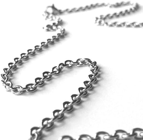 Mens 24 Inch Stainless Steel Necklace Cable Chain - 3mm Diameter