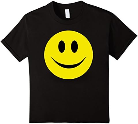 Kids Cute Smiley Face Emoji Tshirt 6 Black