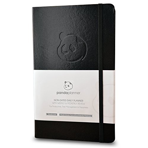 Panda Planner – Best Daily Calendar and Gratitude Journal to Increase Productivity, Time Management & Happiness – Hardcover, Non Dated Day – 1 Year Guarantee