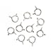 Sterling Silver Spring Ring Round Clasps Closed Ring 7mm (10
