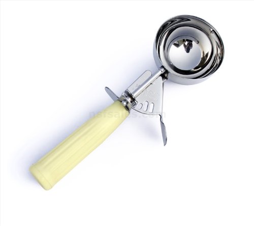 New Star NSF Approved Stainless Steel Squeeze Ice Cream Disher, 3.75-Ounce, Size 10, Ivory