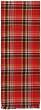 Durable Hand Woven 100% Cotton Colorful Red and Yellow Plaid Table Runners 12x72 Inches Set of Two