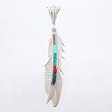 Ray Tracey Inlaid Sword, Feather, Corn Pendant in Sterling Silver, #8615