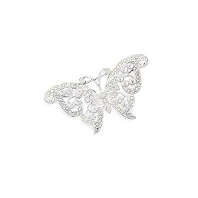 Clear Swarovski Crystal Butterfly Fashion Pin (Free Shipping)