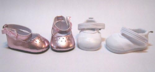 Mary Jane Style Shoe Set. TWO PAIRS! Fit 18" Dolls like American Girl®