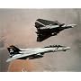F-14 Tomcats (In Air) Art Poster Print - 16" X 20"