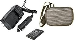 Extended Life Replacement Battery PLUS Mini Battery Travel Charger for Specific Digital Camera and Camcorder Models / Compatible with KODAK KLIC-5001, SANYO DB-L50, DB-L50AU, KODAK EasyShare: DX6490, DX7440, DX7590, DX7630, P712, P850, P880, Z730, Z7590, Z760, SANYO Xacti: DMX-FH11, DMX-HD1010, DMX-HD2000, DMX-WH1, VPC-HD1000, VPC-HD1010, VPC-HD2000, VPC-WH1, Xacti VPC-TH1 Charges with Intelligent Charge Technology - Includes Car Adapter and Hard Case Camera Bag