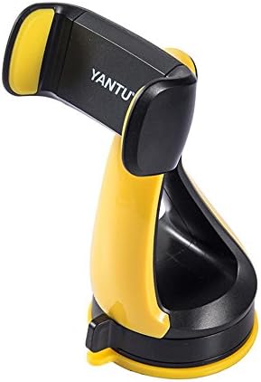 ALUS- Car phone holder sucker versatile general purpose instrument 360 ° rotary phone holder ( Color : Black+Yellow )