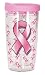 Spoontiques Breast Cancer Awareness Pink Ribbon 16-Ounce Insulated Tumbler - Great for Hot or Cold Drinks - No Sweat double walled plastic Cup